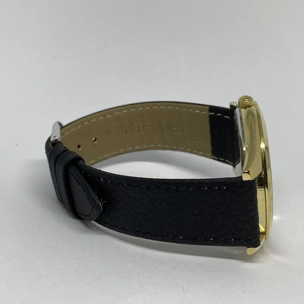Michael Kors Slim Runway MK-4295 Women's Black Leather Analog Dial Watch VK434